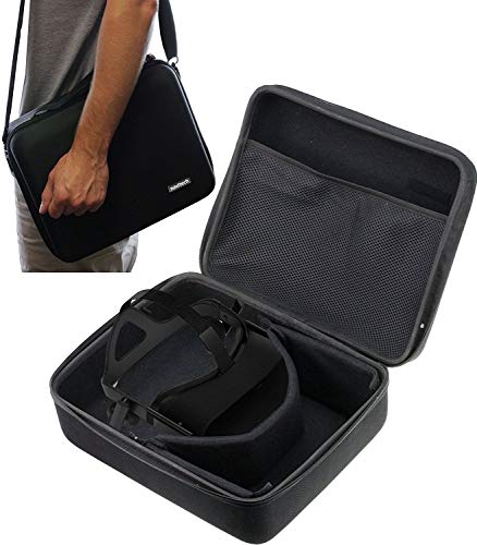 Navitech Siyah Ağır Sağlam sert çanta Omuz Askısı İle Uyumlu JANXLE All-in-One Sanal Gerçeklik Kulaklık