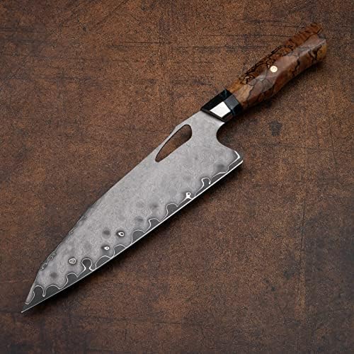 FZIZUO Şam çelik Japon şef bıçağı, Skd11 Sanhe Çelik profesyonel el yapımı, çok keskin Japon cleaver, restoran mutfak