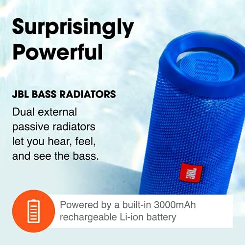 JBL Flip 4 Suya Dayanıklı Taşınabilir Bluetooth Hoparlör-Okyanus Mavisi