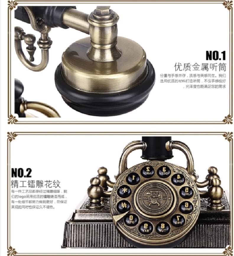 LEPSJGC Klasik Antika Telefon Moda Bağbozumu Telefon Sabit Telefon