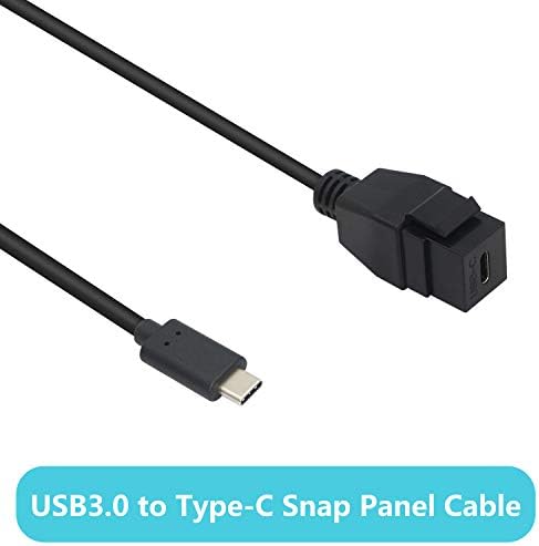 USB C Keystone Jak Kablosu, Tip-c Erkek-Dişi Panel Montaj Ekleme Adaptörü USB-C Pigtail Uzatma Keystone-Kablo Dönüştürücü
