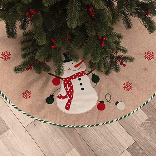 XIOS Noel Dekorasyonu 2022 Noel Ağacı Etek Noel Ağacı Süsleme Kafes Tarzı Yumuşak Noel Ağacı Mat Kar Beyaz Desen
