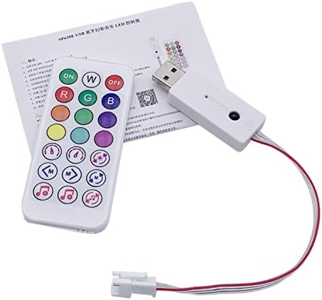 WS2812B Denetleyici USB Fişi Mini Bluetooth Müzik App Denetleyici IR 21 Tuşları WS2812 Piksel Adreslenebilir LED