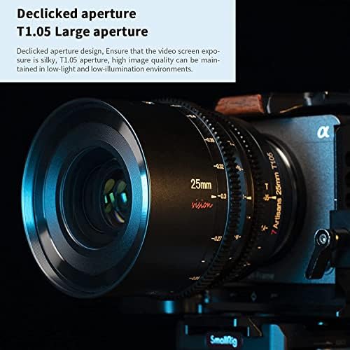 7 zanaatkarlar 35mm T1.05 APS-C Lens Görüş Serisi Cine Lens Geniş Diyafram Geniş Anlge Manuel Lens için Fuji X Dağı
