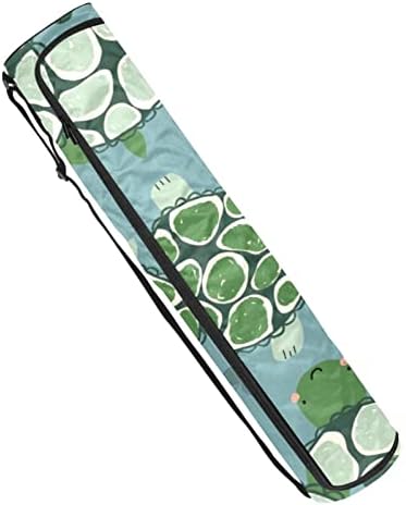 RATGDN Yoga Mat Çantası, Sevimli Yeşil Yüzme Kaplumbağaları egzersiz Yoga matı Taşıyıcı Tam Zip Yoga Mat Taşıma Çantası