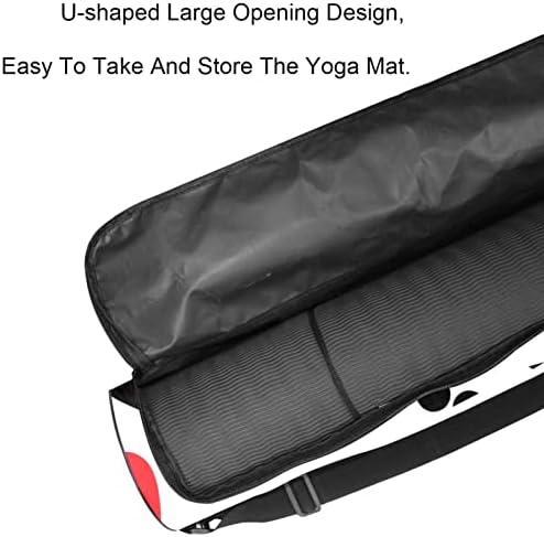 RATGDN Yoga Mat Çantası, Poker Kartları Kalpler Egzersiz yoga matı Taşıyıcı Tam Zip Yoga Mat Taşıma Çantası Ayarlanabilir