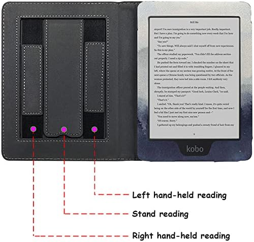 6 İnç Kindle (11. Nesil, 2022'de Piyasaya Sürüldü) Kılıf Kindle 2022'ye Uyar Otomatik Uyku / Uyandırma Çift El Kayışı