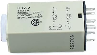 DJDLFA H3Y-2 0-1 S Güç Zaman geciktirme rölesi Zamanlayıcı DPDT 8 Pins Voltaj: 220 v 110 V 24 V 12 V (Boyut: AC220V)
