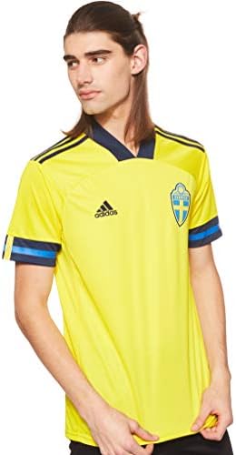 adidas 2020-2021 İsveç Ev Futbolu Futbol Tişört Forması