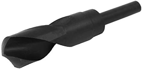 X-DREE 27.5 mm Kesme Çapı 1/2-inç Düz matkap delik HSS 6542 Büküm Matkap Ucu Siyah (Diametro da taglio 27,5 mm Punta