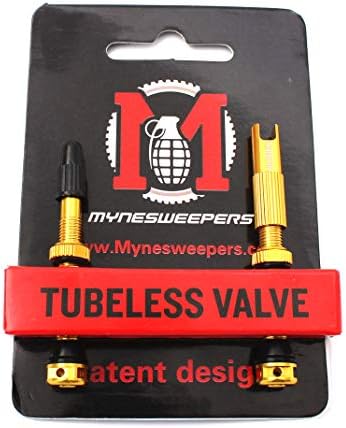 Mynesweepers Tubeless lastik supap gövdesi 47mm Altın / Çift lastik Ekleme Uyumlu Alaşım çekirdek Aracı
