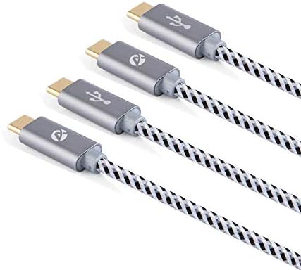 BİR ADWİTS USB Tip-C için Tip-C Kabloları, [ 2-Pack]3.3 ft ve 6.6 ft USB-C 2.0 480 Mbps 20 V 3A Pamuk Örgülü Hızlı
