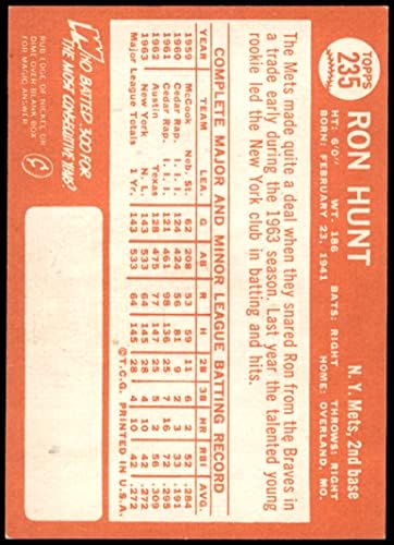 1964 Topps 235 Ron Avı New York Mets (Beyzbol Kartı) NM Mets