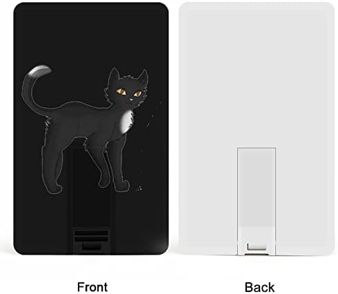 Siyah Kedi Savaşçı Kredi Banka Kartı USB bellek Sürücüler Taşınabilir Bellek Sopa Anahtar Depolama Sürücüsü 32G