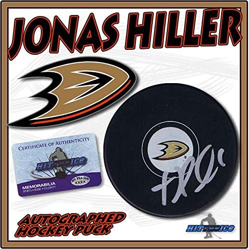JONAS HİLLER, ANAHEİM DUCKS Diskini COA ile İmzaladı YENİ İmzalı NHL Diskleri