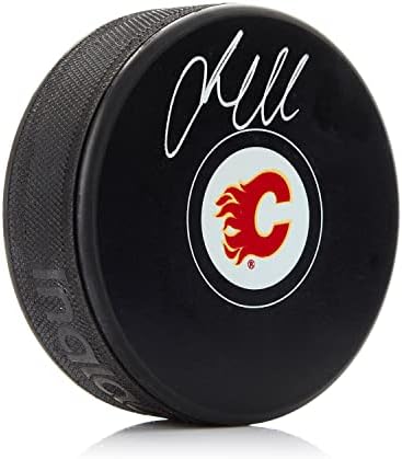 Jacob Markstrom İmzalı Calgary Flames Hokey Diski-İmzalı NHL Diskleri
