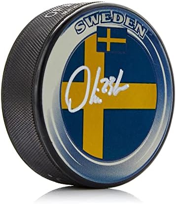 Oliver Ekman - Larsson Takımı İsveç İmzalı Hokey Diski - İmzalı NHL Diskleri