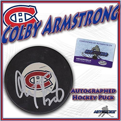 COLBY ARMSTRONG, MONTREAL CANADİENS Diskini COA ile İmzaladı YENİ İmzalı NHL Diskleri