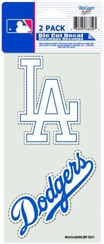 MLB Los Angeles Dodgers 4'e 8 Kalıp Kesim Çıkartması