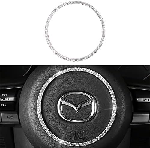 LECART Mazda 3 Aksesuarları ıçin CX - 3 CX - 5 MX - 5 Miata MAZDA3 MAZDA6 Bling direksiyon amblemi logo çıkartması