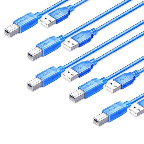 Arduino UNO Mega için 5 Adet USB Veri Senkronizasyon Kablosu, Yazıcı Kablosu, Tip A Erkek Tip B Erkek USB 2.0 Kablosu,