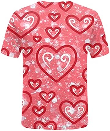 Aşk Kalp Grafik Kazak Kadınlar için Ekose Leopar Kalp Baskı Gömlek Sevgililer Günü Komik Uzun Kollu Tunik Üst