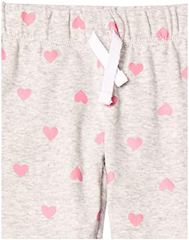 Essentials Kız Bebek Pamuklu Pull-On Pantolon, 4'lü Paket