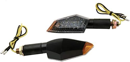 MotorToGo Siyah Uzun Kök LED Motosiklet Dönüş Sinyalleri İşıklar Göstergeler Flaşörler için Uyumlu 2005 Triumph Tiger