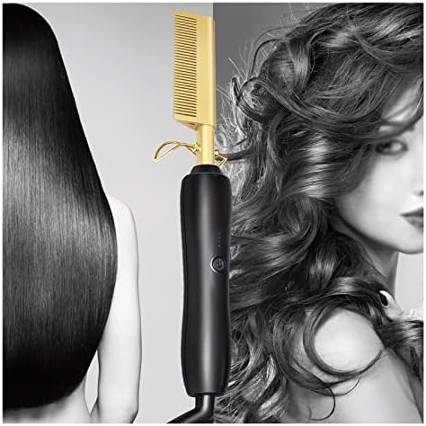 Vogue saç düzleştirici sıcak ısıtma tarak düzleştirici düzleştirici Fırçası düz saç şekillendirici oluklu saç Bigudi