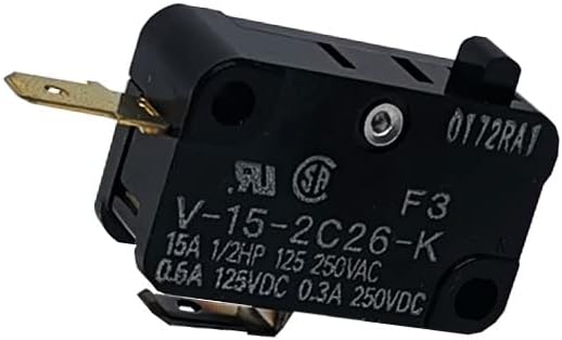 1- ５ ADET Japonya V-15-2C26-K (F3) Larmicro anahtarı 2-pin normalde kapalı altın kaplama limit anahtarı - (Boyut: