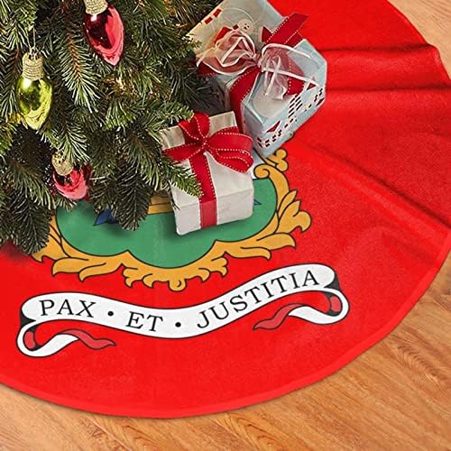 Noel Ağacı Etek, 30-48 İnç Ulusal Amblemi St Vincent ve Grenadinler Ağacı Mat Noel Süslemeleri için Tatil Parti Süsler