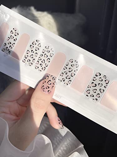 LIHI Renk Lab 22 ADET Yapışma Nail Art Transferi 3D Çıkartmaları Sticker Leopar Işıltılı Gölge Lazer DIY Oje Şeritler,