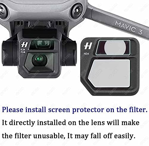 Ekran Koruyucu için DJI Mavic 3 Monitör Uzaktan Kumanda + Filtre / Lens, ULTRA Temperli Cam 0.3 mm 9H Sertlik Lens