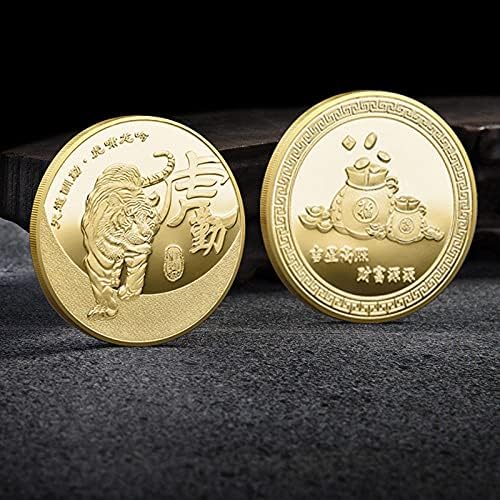 Hatıra parası Altın Kaplama Gümüş Kaplan Yılı hatıra madalyası Şanslı Cryptocurrency 2021 Sınırlı Sayıda Toplayıcı