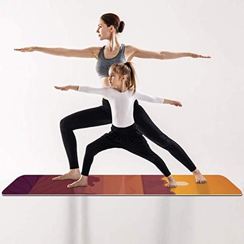 Siebzeh Develi Çöl Manzarası Premium Kalın Yoga Matı Her Türlü Egzersiz Yoga ve Pilates için Çevre Dostu Kauçuk Sağlık