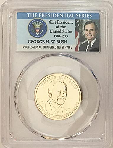 2020 D Pozisyonu B $1 BU George HW Bush Başkanlık Doları MS 65 Başkanlık Etiketi PCG'LER