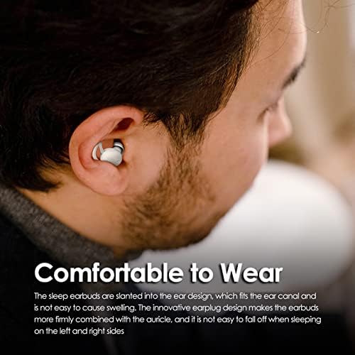 Xmenha Uyku Kulakiçi Gürültü Iptal Uyku için Bluetooth Kulaklıklar Ultra Küçük Görünmez Mini Gizli Kablosuz Kulak
