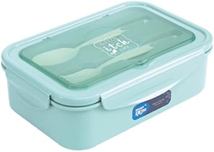 Kaşık ve Çatal ile Yeşil Kaşıntı Hayat Bento Kutuları Okul Öğle Yemeği Kutusu için en iyisi BPA içermeyen Öğle Yemeği