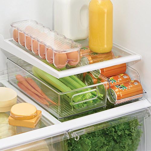 ıDesign Buzdolabı / Dondurucu Binz Saklama Kutuları, Buzdolabı ve Dondurucu için İstiflenebilir Mutfak Saklama Kabı,