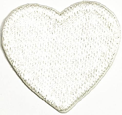 Kleenplus Mini Beyaz Kalp Dikiş Demir on İşlemeli Yamalar Karikatür Sevimli Kalp Sticker El Sanatları Projeleri Aksesuar