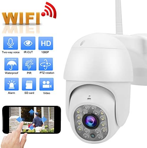 WiFi PTZ Kamera 1080P Gece Görüş Akıllı Parça IP66 Su Geçirmez Güvenlik Kamerası 100-240V (ingiliz Standardı)