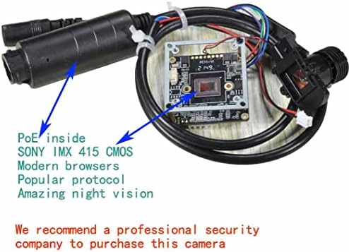 NC Kurulu 4K IP Kamera POE 8MP Ağ Kartı Kamera 8.0 MP IP 8 Megapiksel IR-Cut ile Profesyonel DIY için (2.8 mm)