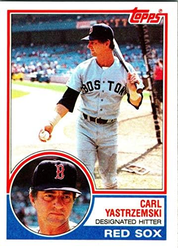 1983 Topps Beyzbol 550 Carl Yastrzemski Boston Red Sox Topps Şirketinden Ham (ESKİ veya Daha iyi) Durumda Resmi