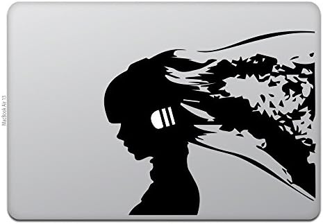Tür Mağaza MacBook Air / Pro 13 MacBook çıkartması Müzik Kız Siluet Siyah M645