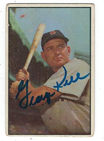 İmzalı GEORGE KELL Boston Red Sox 1953 Bowman Kartı-Beyzbol Slabbed İmzalı Kartlar