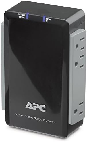 APC P4V Ses/Video 120V Dalgalanma Koruyucusu Koaksiyel Korumalı 4 Çıkış. Siyah