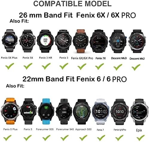 EIDKGD 26 22MM Silikon Hızlı Bırakma Watchband Kayışı Garmin Fenix 7X7 6 6X Pro 5X5 Artı 3HR Smartwatch Kolaylık