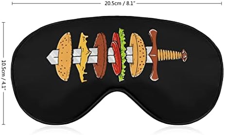 Kılıç Hamburger göz Maskesi uyku körü Körüne ayarlanabilir kayış blokları ışık gece kör seyahat uyku Yoga şekerleme