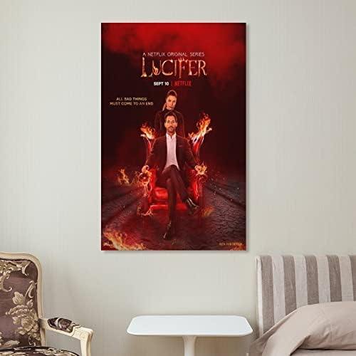 Lucifer Film Afişleri TV Drama Posteri Serin Posterler Çocuklar için Yatak Odası (2) tuval duvar Sanatı Baskılar