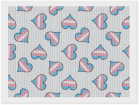 Sevimli Transseksüel Kalp Elmas Boyama Kitleri 5D DIY Tam Matkap Taklidi Sanat Duvar Dekor Yetişkinler için 8x 12